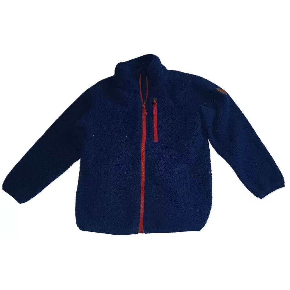Free Country Boy's FreeCycle Soft & Cozy Highland Sherpa Jacket Navy Sz 5/6 B001